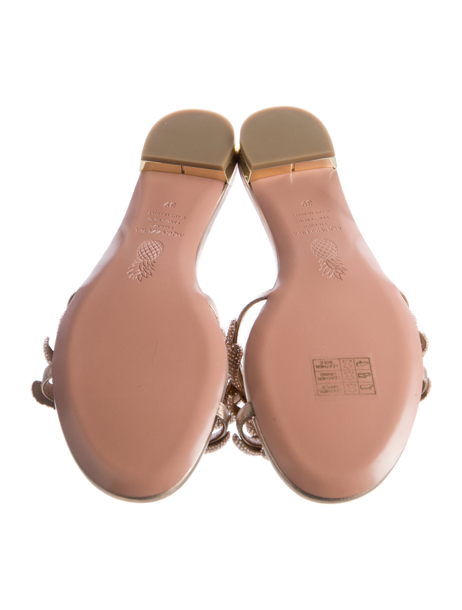 Aquazzura Leather Slides